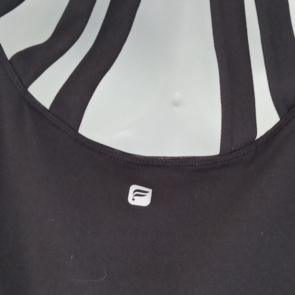 FABLETICS women's black exercise tank top open back and built in bra sz amall - Picture 2 of 3